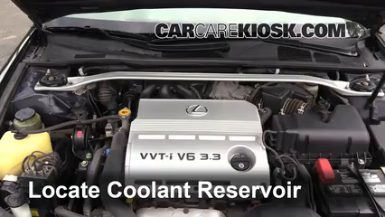 2004 Lexus ES330 3.3L V6 Refrigerante (anticongelante) Controlar nivel de líquido